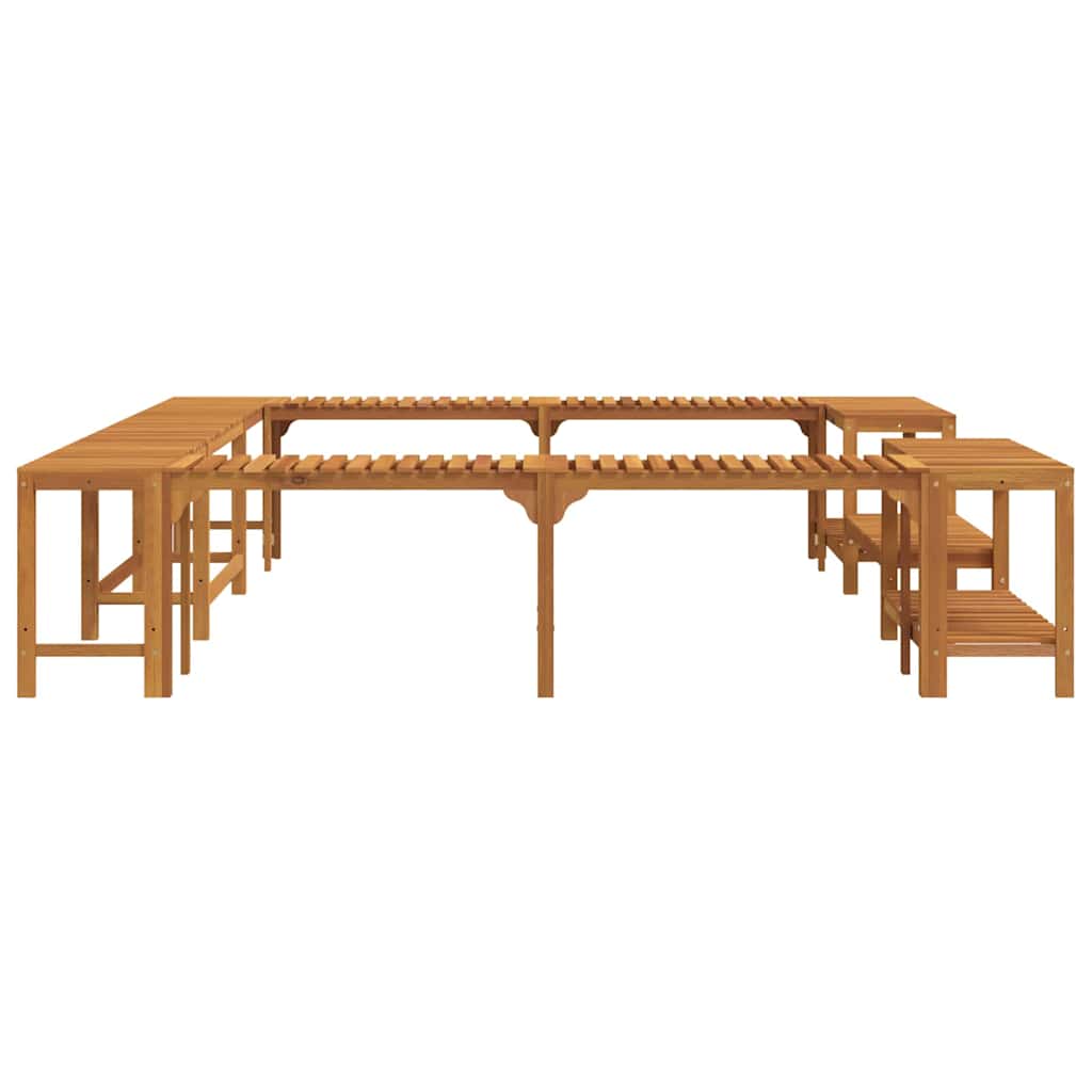 Hot Tub Surround Brown 255 x 255 x 55.5 cm Solid Acacia Wood