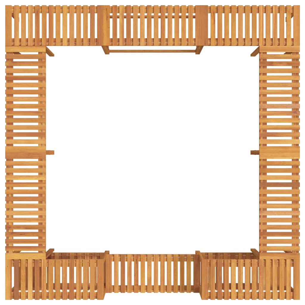 Hot Tub Surround Brown 255 x 255 x 55.5 cm Solid Acacia Wood