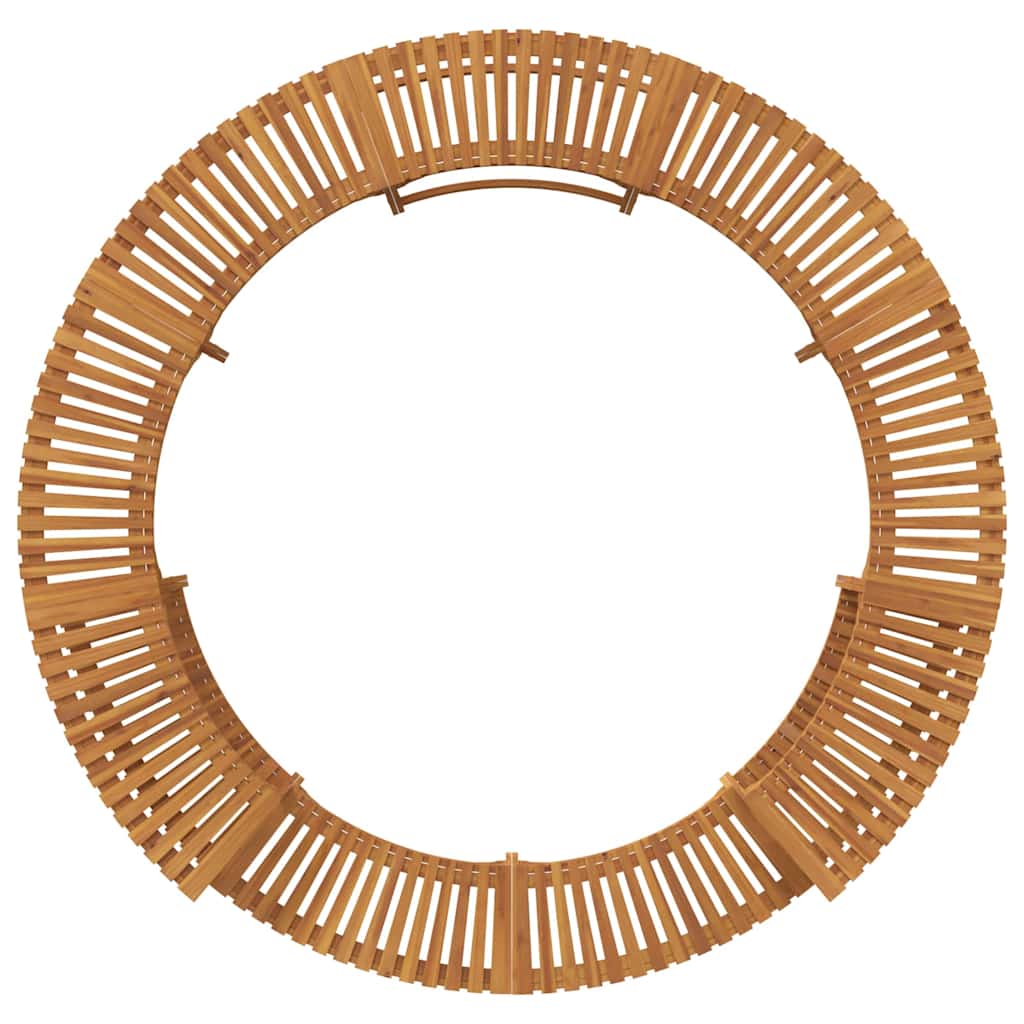 Hot Tub Surround Brown Ø255 x 55.5 cm Solid Acacia Wood