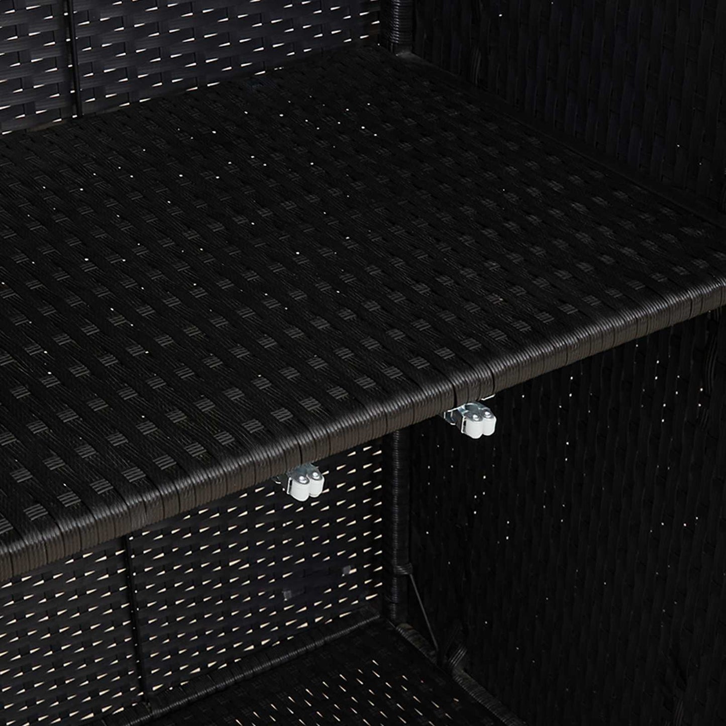 Storage Cabinet with Shelf Black 100 x 36 x 102 cm Rattan