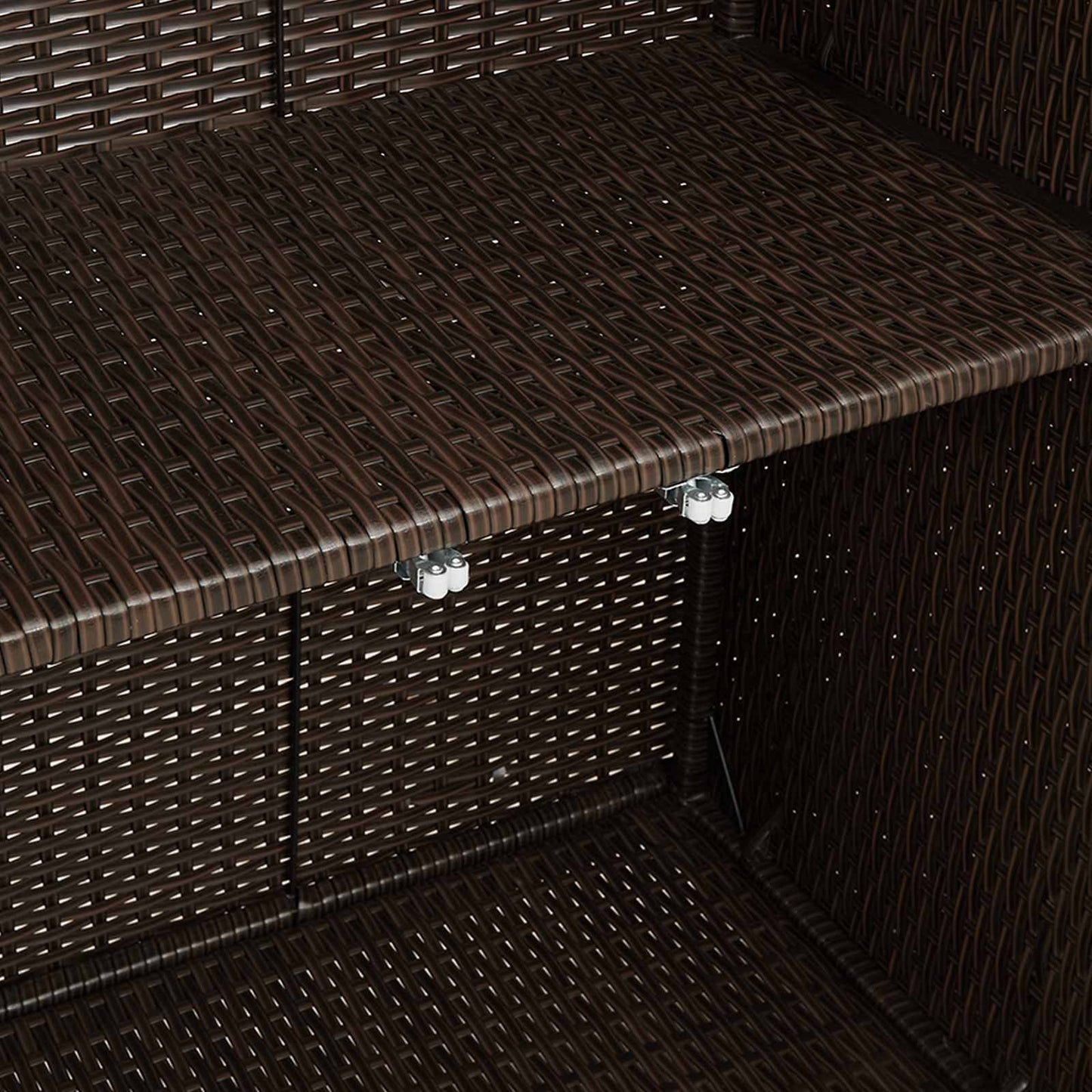 Storage Cabinet with Shelf Brown 100 x 36 x 102 cm Rattan