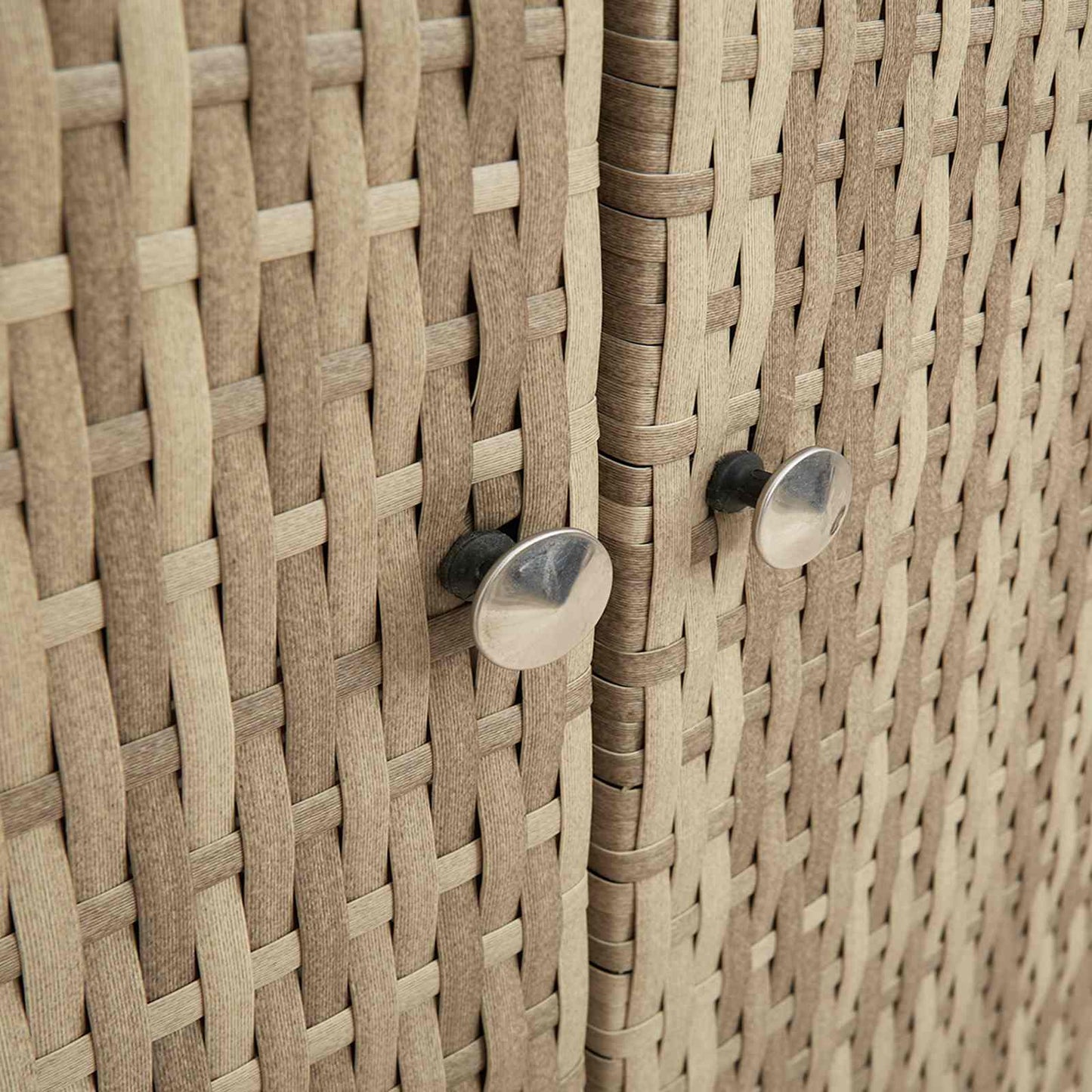 Storage Cabinet with Shelf Beige 100 x 36 x 102 cm Rattan