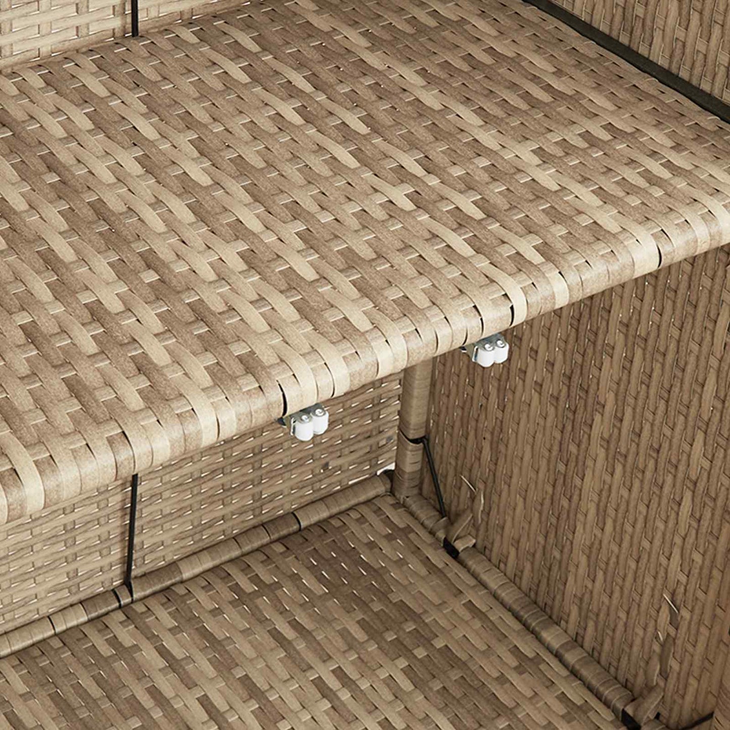 Storage Cabinet with Shelf Beige 100 x 36 x 102 cm Rattan