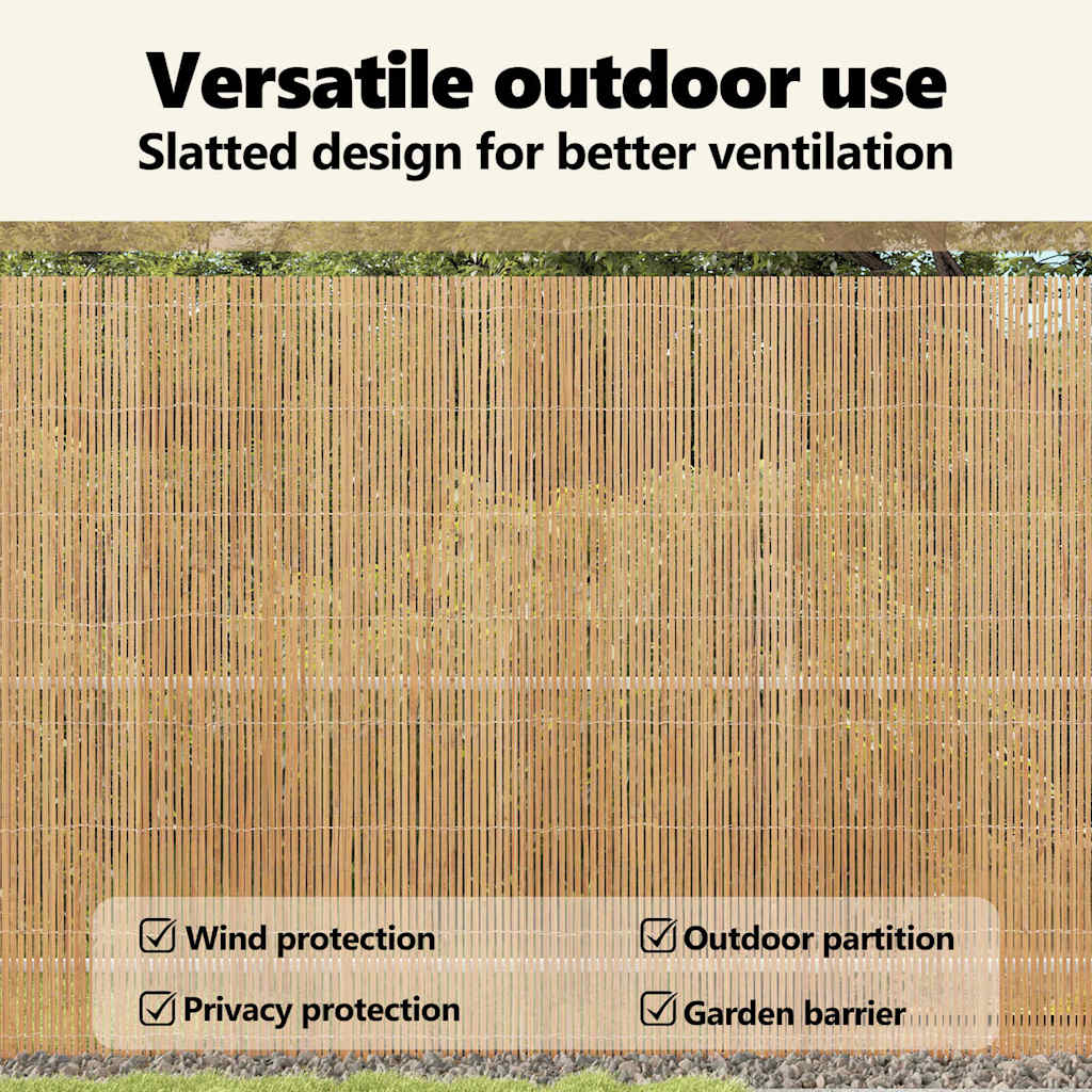 Bamboo Fence Natural 400 x 150 cm Bamboo