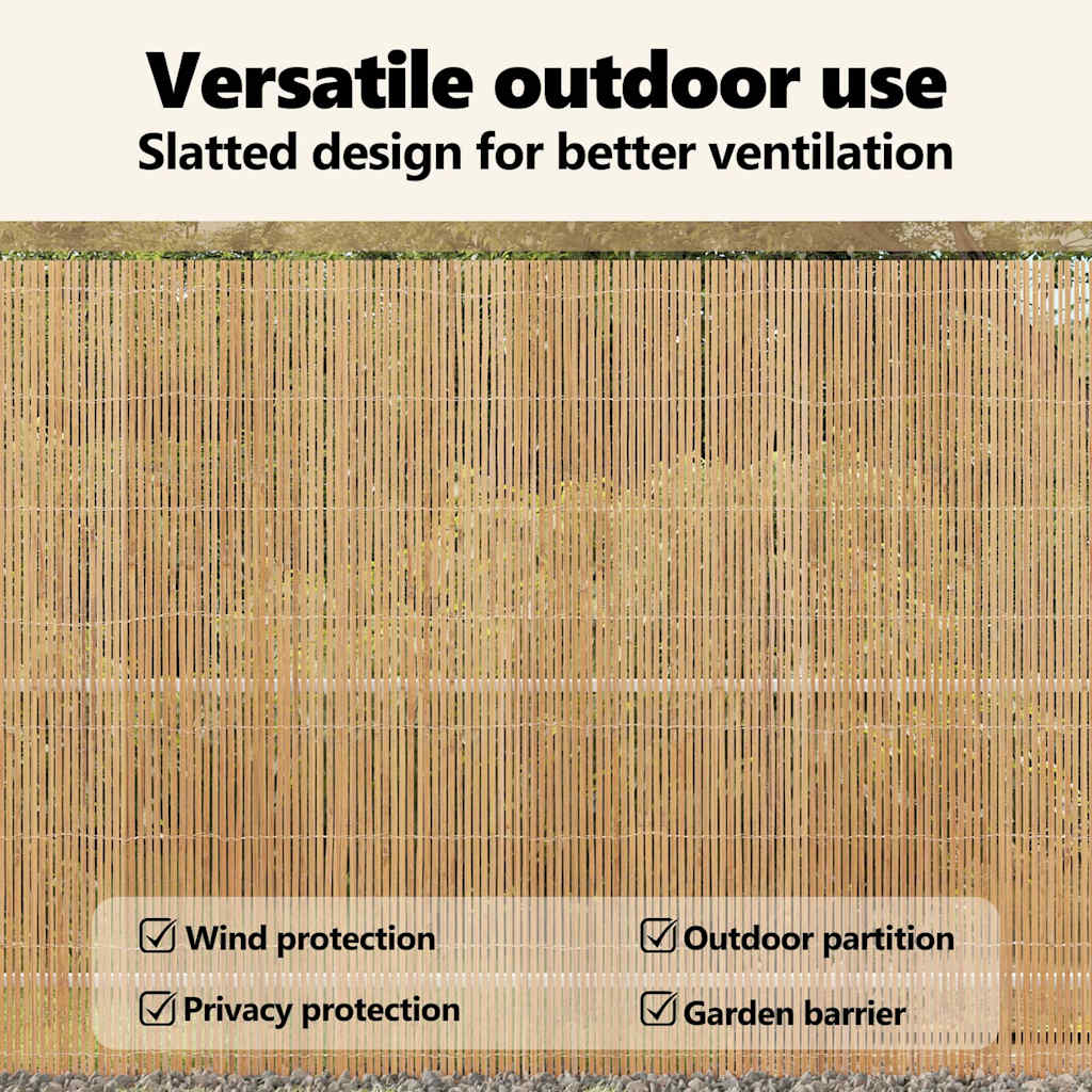 Bamboo Fence Natural 400 x 180 cm Bamboo