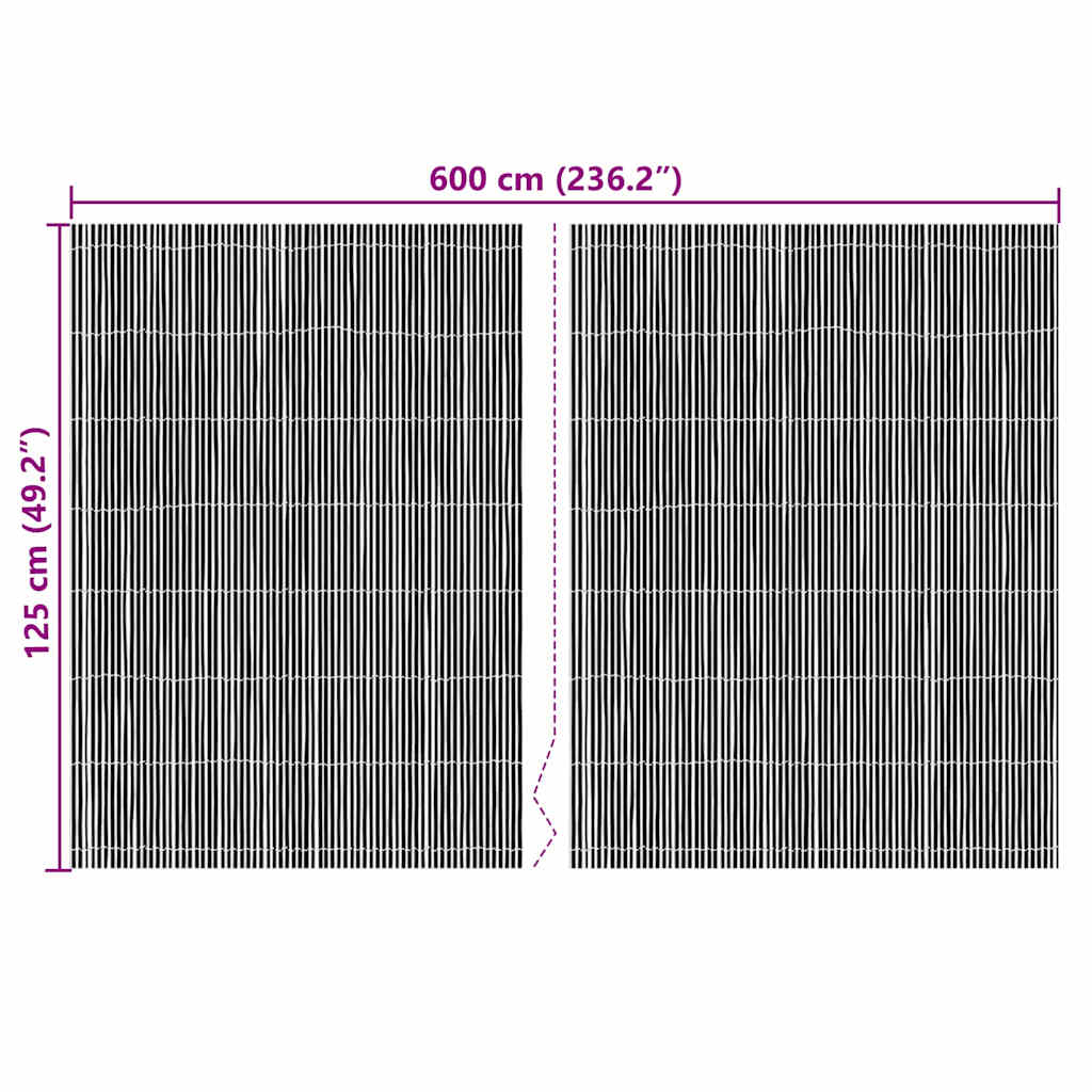 Bamboo Fence Natural 600 x 125 cm Bamboo