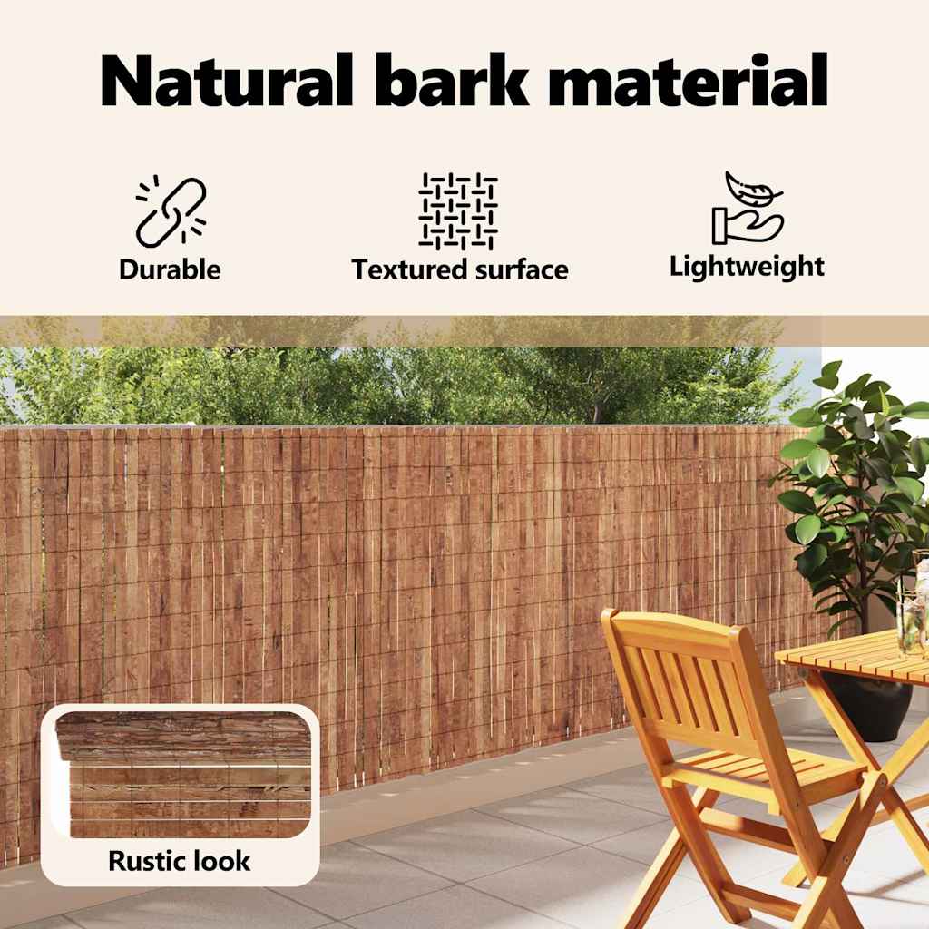 Bark Fence Brown 400 x 125cm Bark