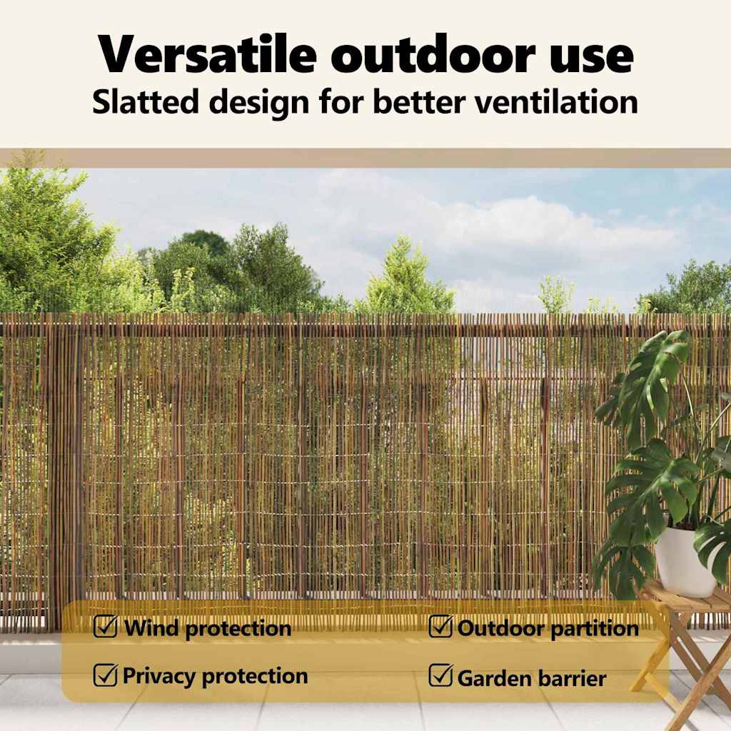 Bamboo Fence Natural 400 x 125 cm Bamboo