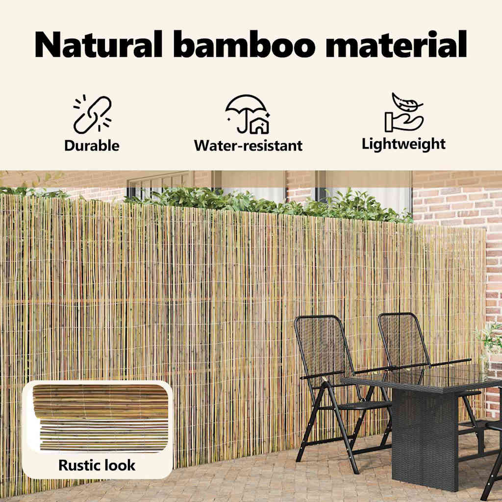 Bamboo Fence Natural 300 x 180 cm Bamboo