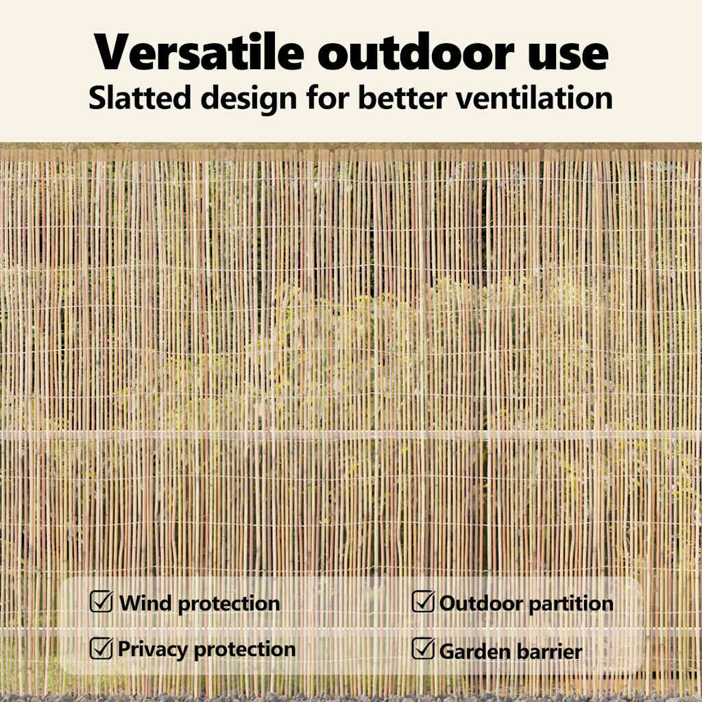 Bamboo Fence Natural 300 x 180 cm Bamboo