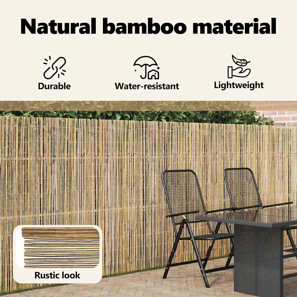 Bamboo Fence Natural 500 x 150 cm Bamboo