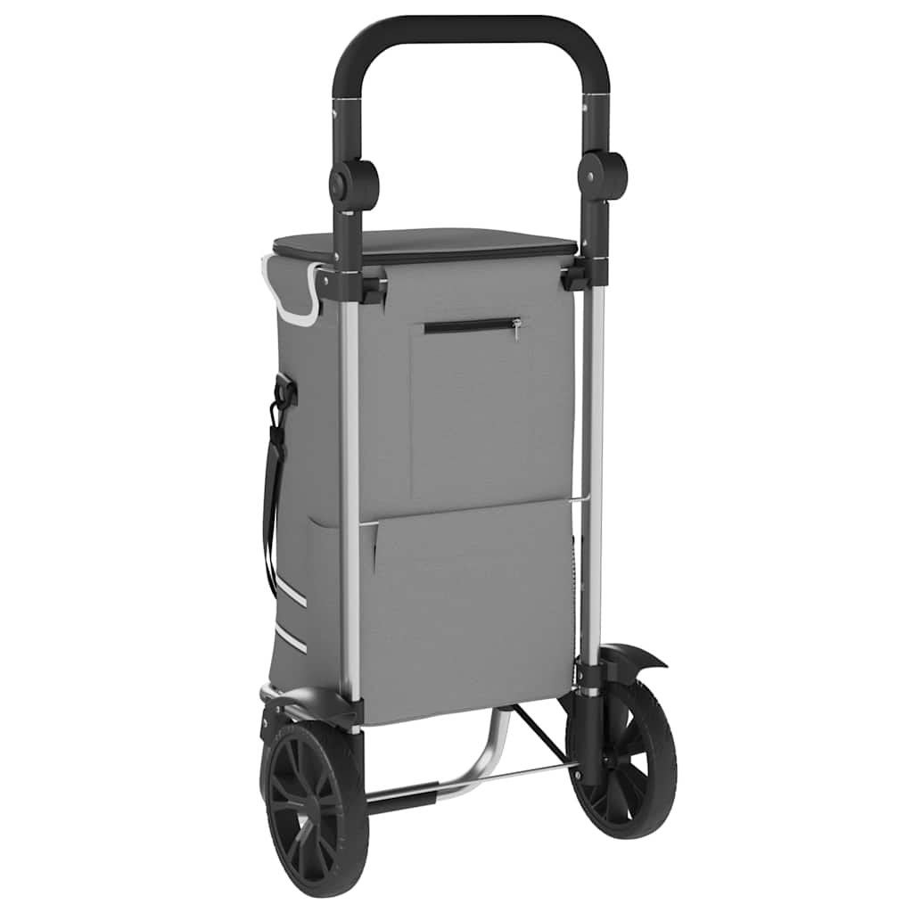 Shopping Trolley Grey 36.5 x 46.5 x 100.5 cm Oxford fabric