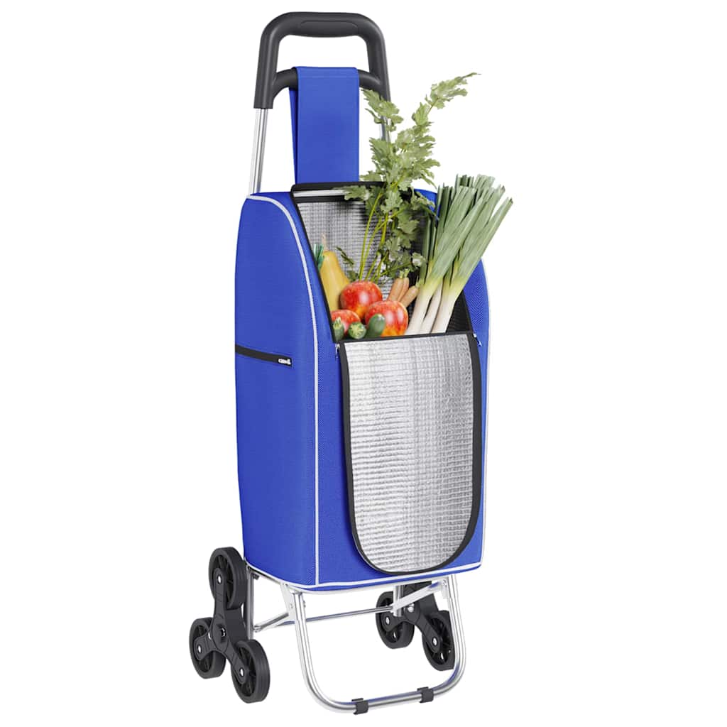 Shopping Trolley Folding Blue 39.5 x 33 x 93 cm Oxford fabric