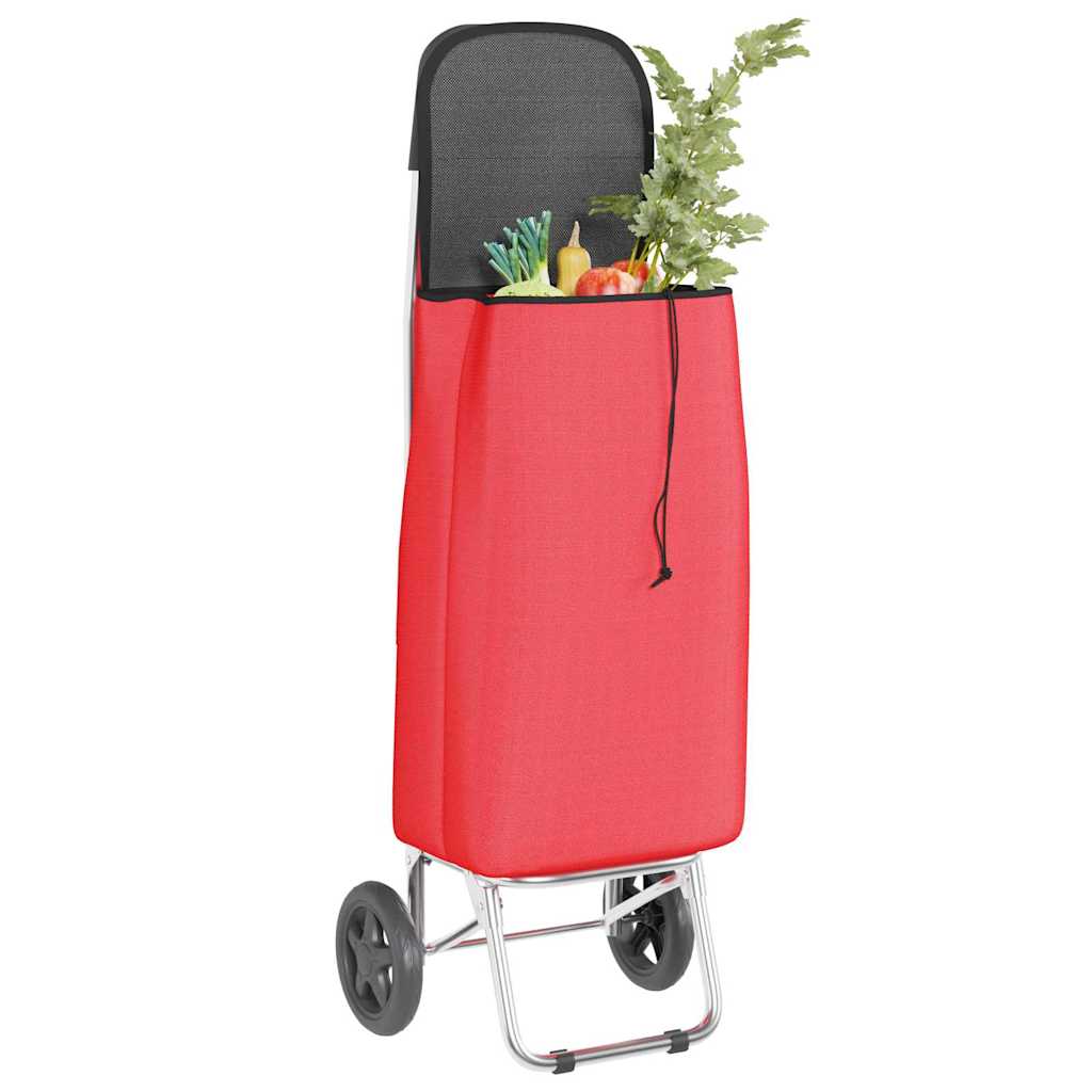 Shopping Trolley Folding Red 35 x 28 x 92 cm Oxford fabric