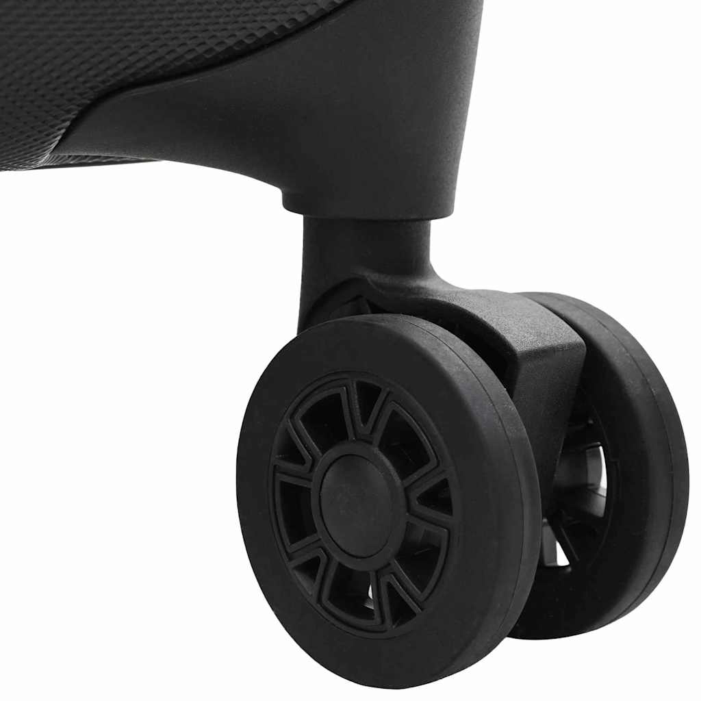 vidaXL Suitcase Folding with Lock Black 34 x 23 x 55.5 cm ABS Plastic