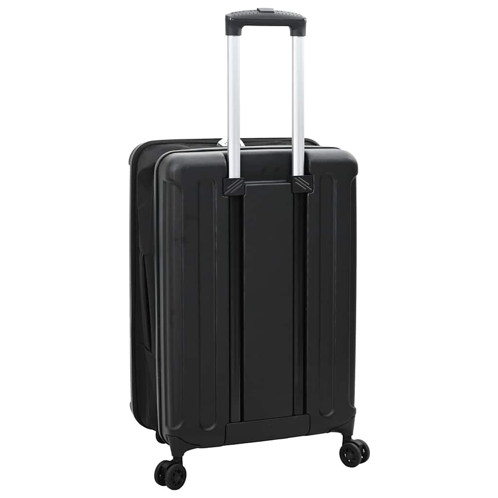vidaXL Suitcase Folding with Lock Black 34 x 23 x 55.5 cm ABS Plastic