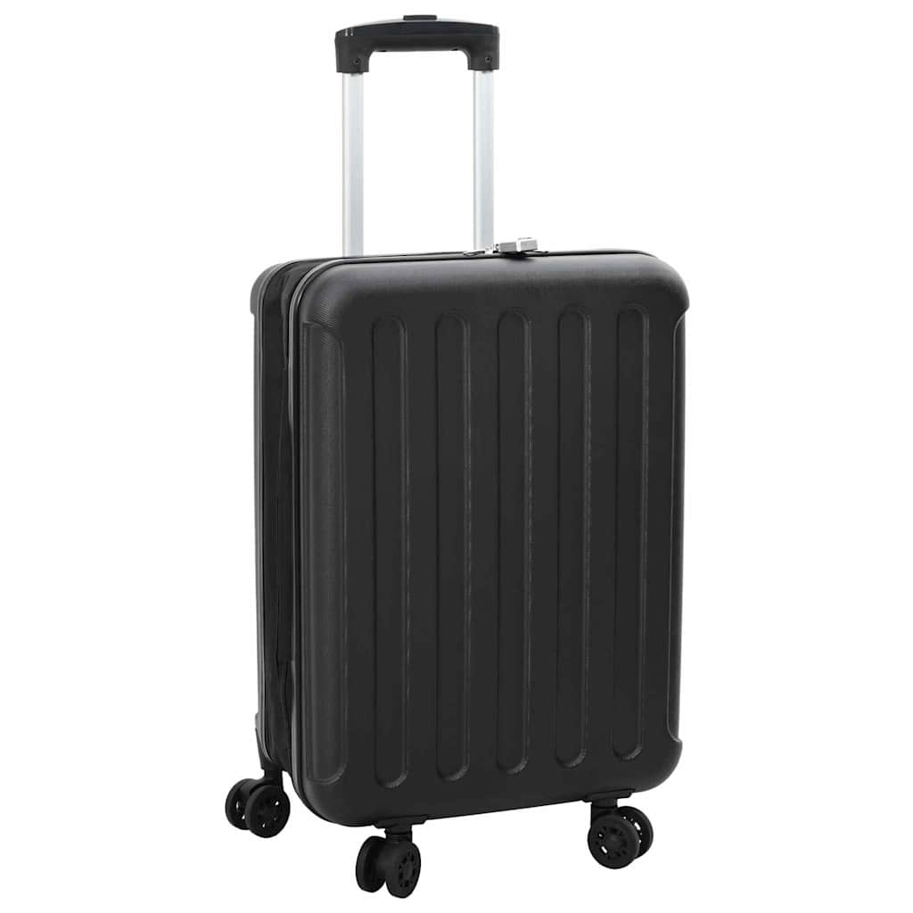 vidaXL Suitcase Folding with Lock Black 43 x 27 x 66 cm ABS Plastic