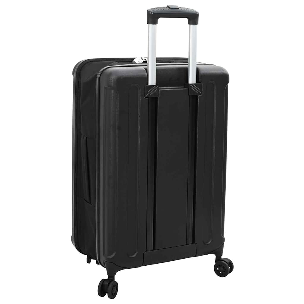 vidaXL Suitcase Folding with Lock Black 43 x 27 x 66 cm ABS Plastic