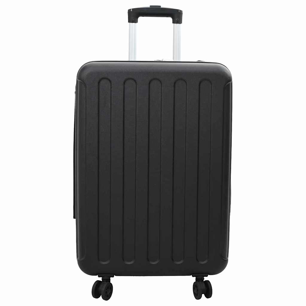 vidaXL Suitcase Folding with Lock Black 43 x 27 x 66 cm ABS Plastic
