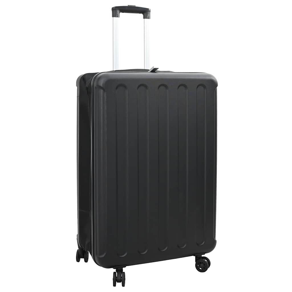vidaXL Suitcase Folding with Lock Black 50 x 30 x 76 cm ABS Plastic