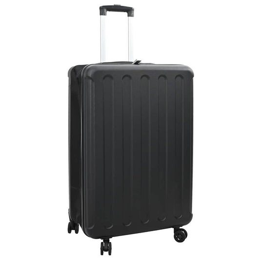 vidaXL Suitcase Folding with Lock Black 50 x 30 x 76 cm ABS Plastic