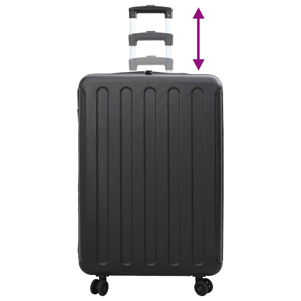 vidaXL Suitcase Folding with Lock Black 50 x 30 x 76 cm ABS Plastic