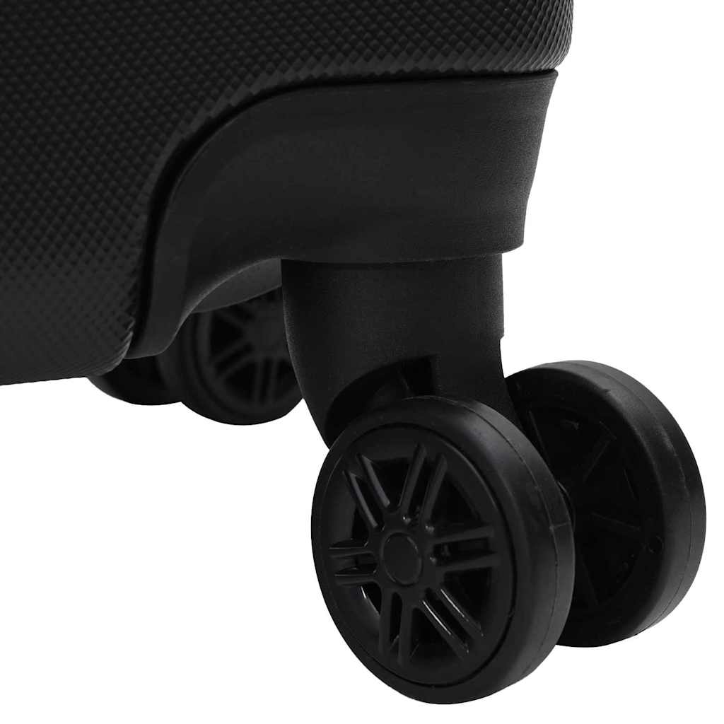 vidaXL Suitcase Set 3 pcs Black 50 x 31 x 78 cm ABS Plastic, Steel