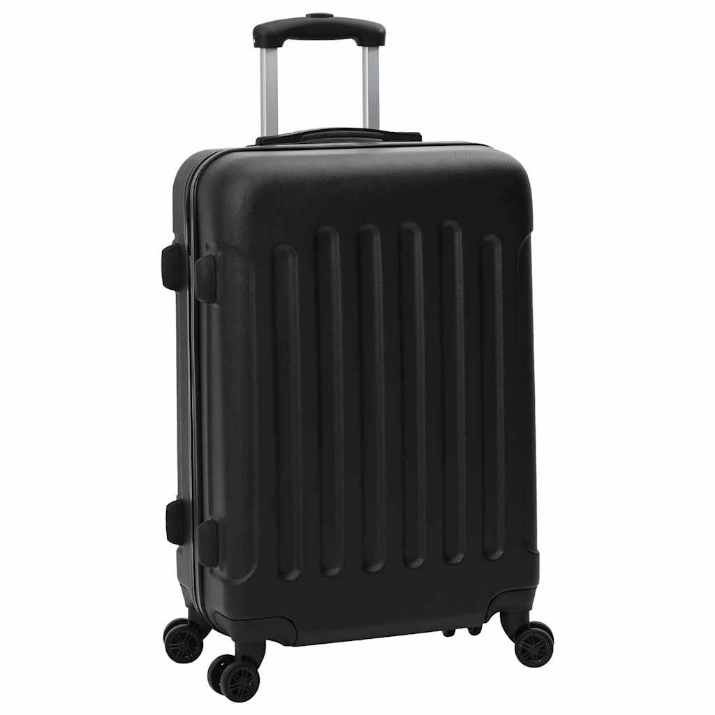 vidaXL Suitcase Set 3 pcs Black 50 x 31 x 78 cm ABS Plastic, Steel