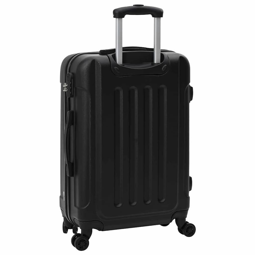vidaXL Suitcase Set 3 pcs Black 50 x 31 x 78 cm ABS Plastic, Steel