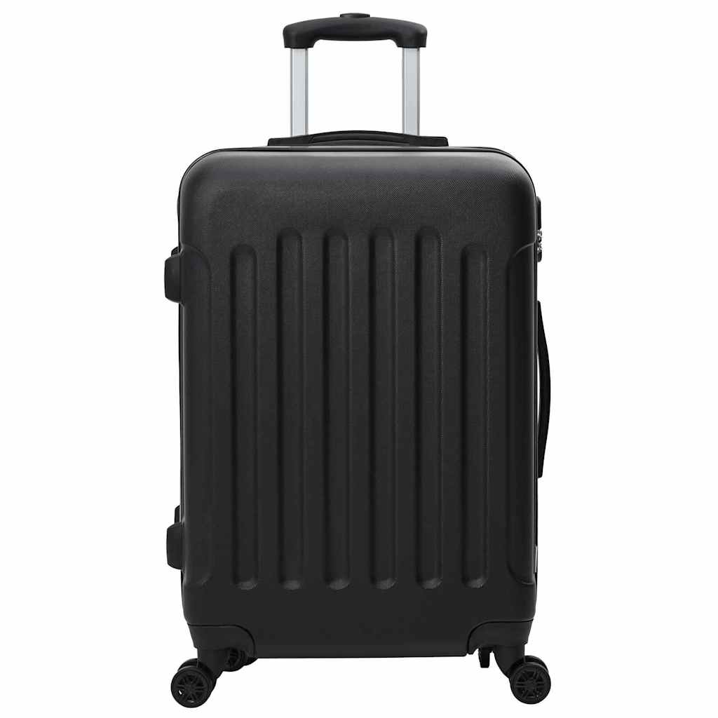 vidaXL Suitcase Set 3 pcs Black 50 x 31 x 78 cm ABS Plastic, Steel