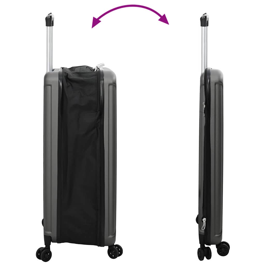 vidaXL Suitcase Folding Dark grey 50 x 30 x 76 cm ABS Plastic
