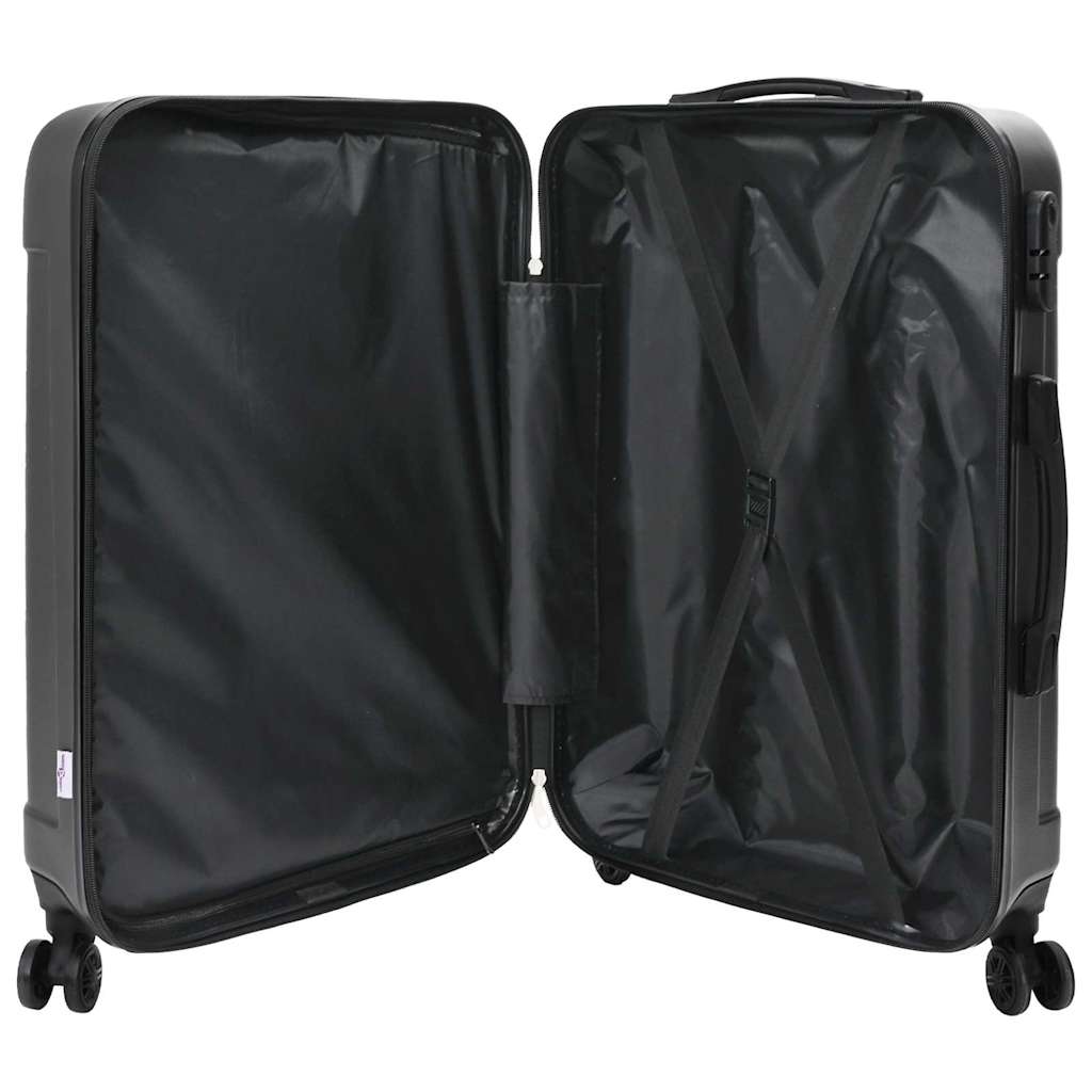 vidaXL Suitcase Set 3 pcs Dark grey 50 x 31 x 78 cm ABS Plastic, Steel