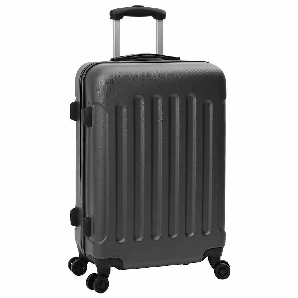 vidaXL Suitcase Set 3 pcs Dark grey 50 x 31 x 78 cm ABS Plastic, Steel