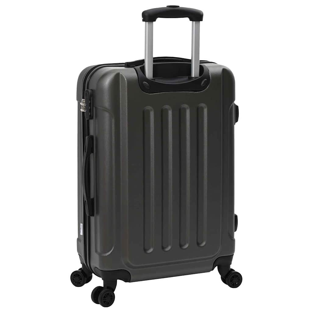 vidaXL Suitcase Set 3 pcs Dark grey 50 x 31 x 78 cm ABS Plastic, Steel