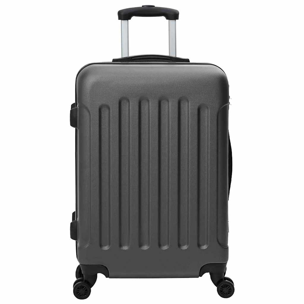 vidaXL Suitcase Set 3 pcs Dark grey 50 x 31 x 78 cm ABS Plastic, Steel
