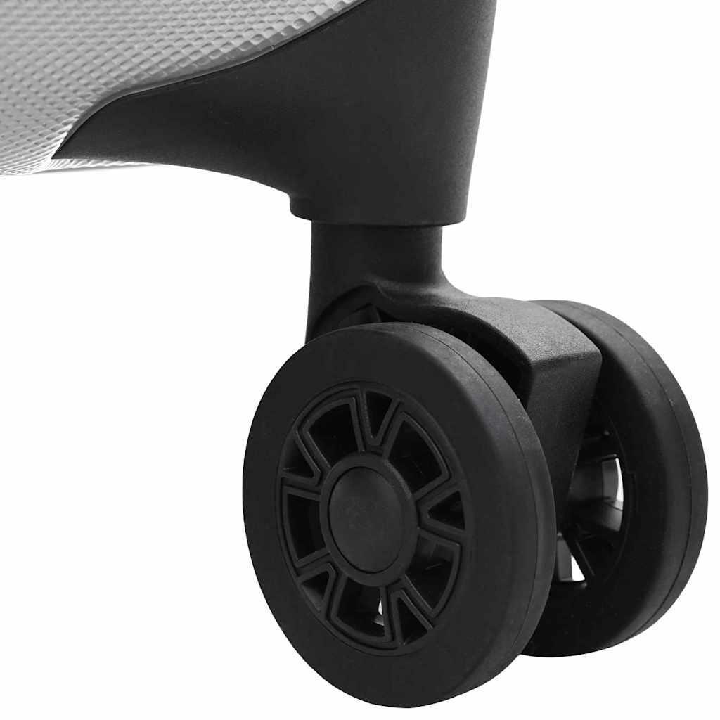 vidaXL Suitcase Folding with Lock Silver 50 x 30 x 76 cm ABS Plastic