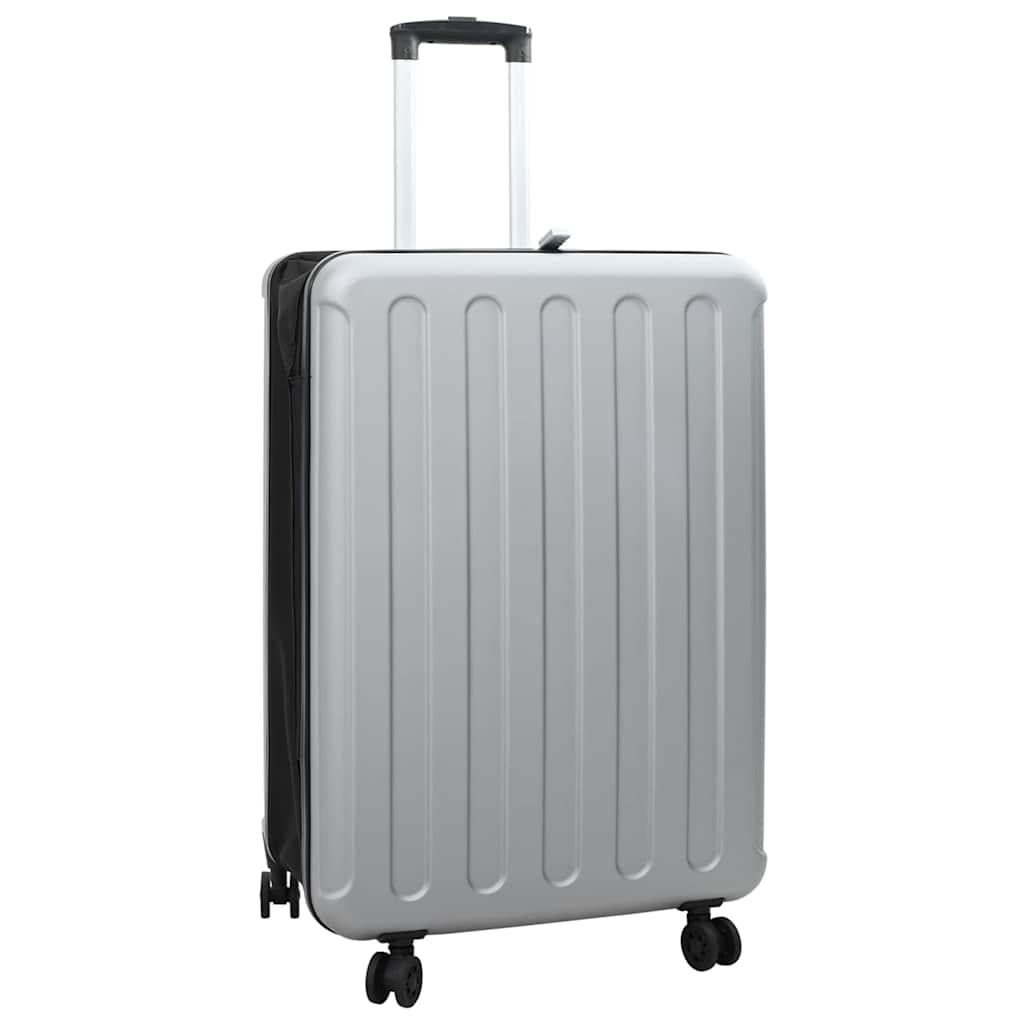 vidaXL Suitcase Folding with Lock Silver 50 x 30 x 76 cm ABS Plastic