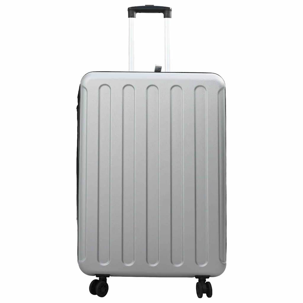 vidaXL Suitcase Folding with Lock Silver 50 x 30 x 76 cm ABS Plastic
