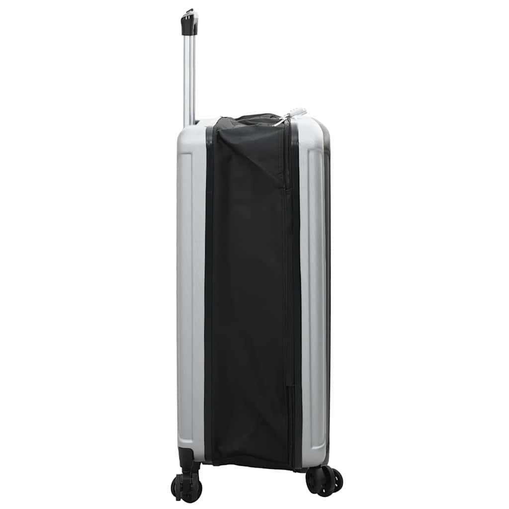 vidaXL Suitcase Folding with Lock Silver 50 x 30 x 76 cm ABS Plastic