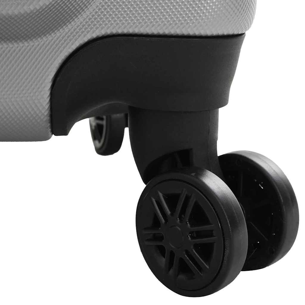 vidaXL Suitcase Set 3 pcs Silver 50 x 31 x 78 cm ABS Plastic, Steel