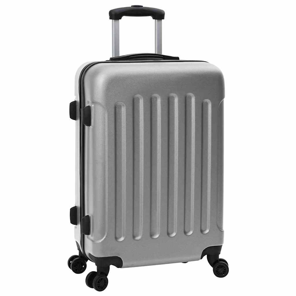 vidaXL Suitcase Set 3 pcs Silver 50 x 31 x 78 cm ABS Plastic, Steel