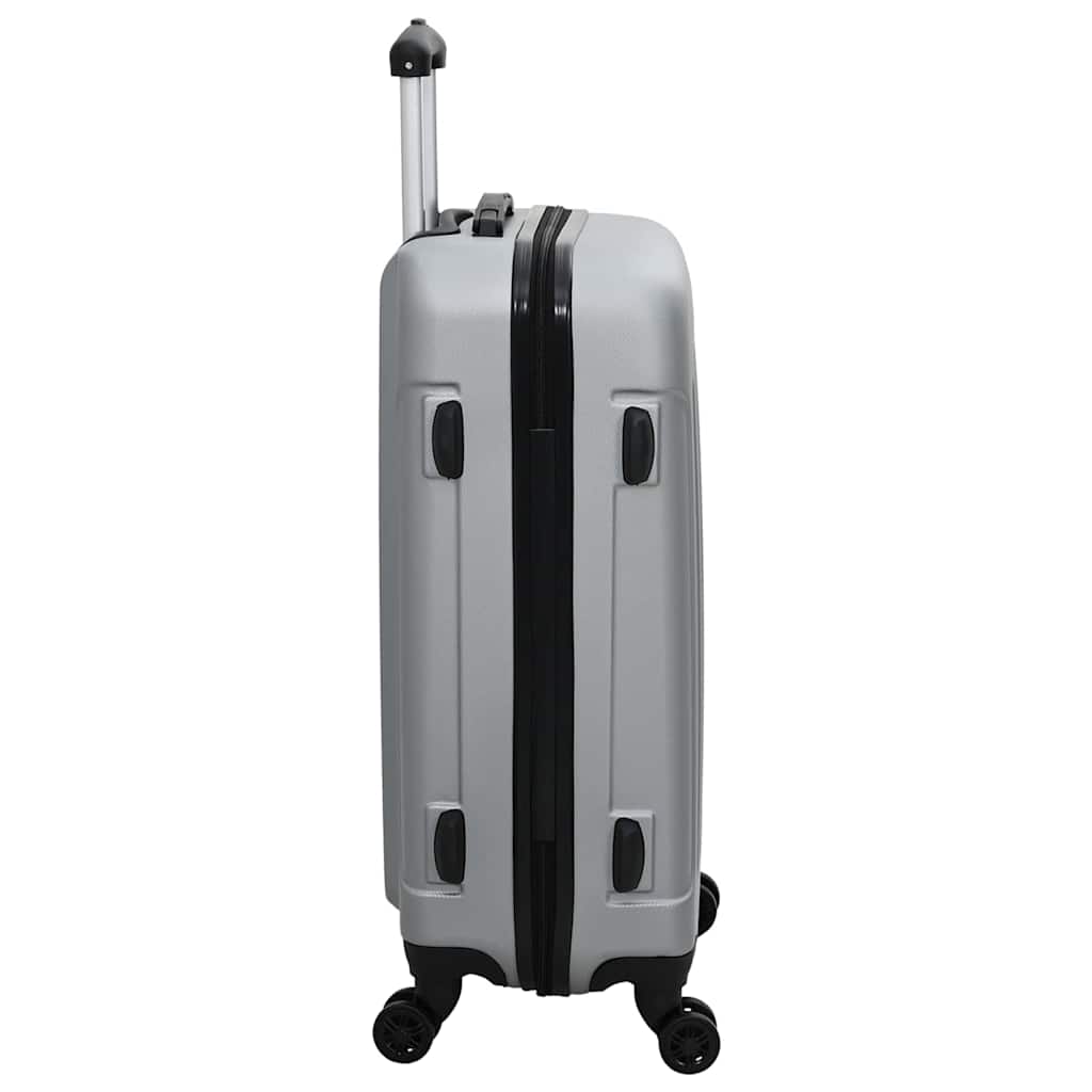 vidaXL Suitcase Set 3 pcs Silver 50 x 31 x 78 cm ABS Plastic, Steel