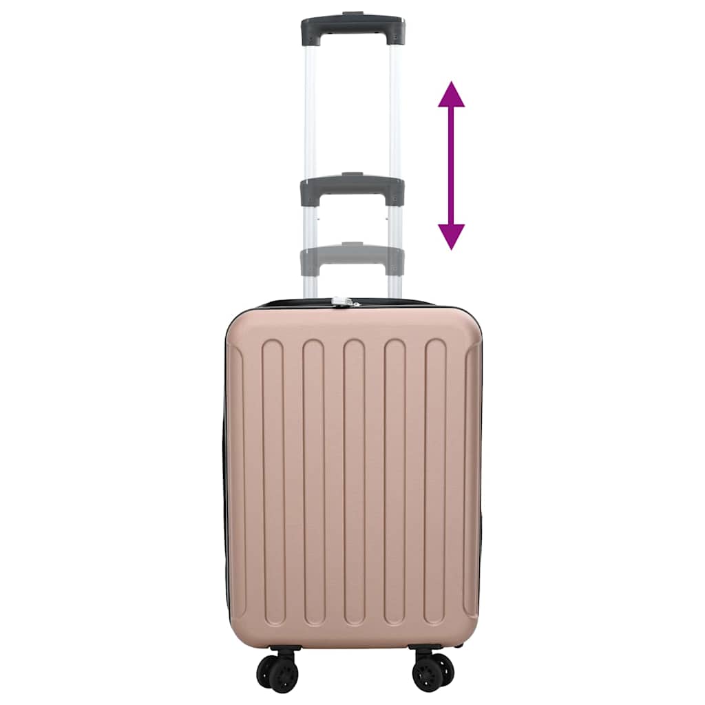 vidaXL Suitcase Folding Rose gold 34 x 23 x 55.5 cm ABS Plastic