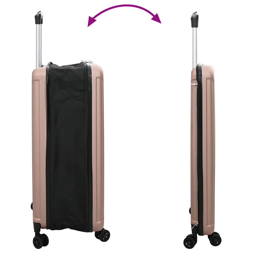 vidaXL Suitcase Folding Rose gold 50 x 30 x 76 cm ABS Plastic