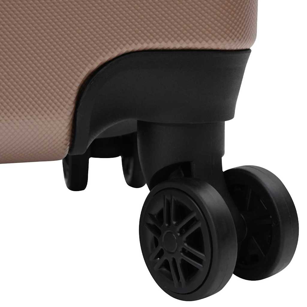 vidaXL Suitcase Set 3 pcs Rose gold 50 x 31 x 78 cm ABS Plastic, Steel