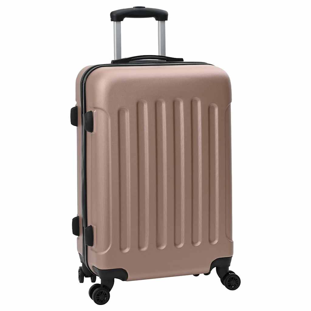 vidaXL Suitcase Set 3 pcs Rose gold 50 x 31 x 78 cm ABS Plastic, Steel