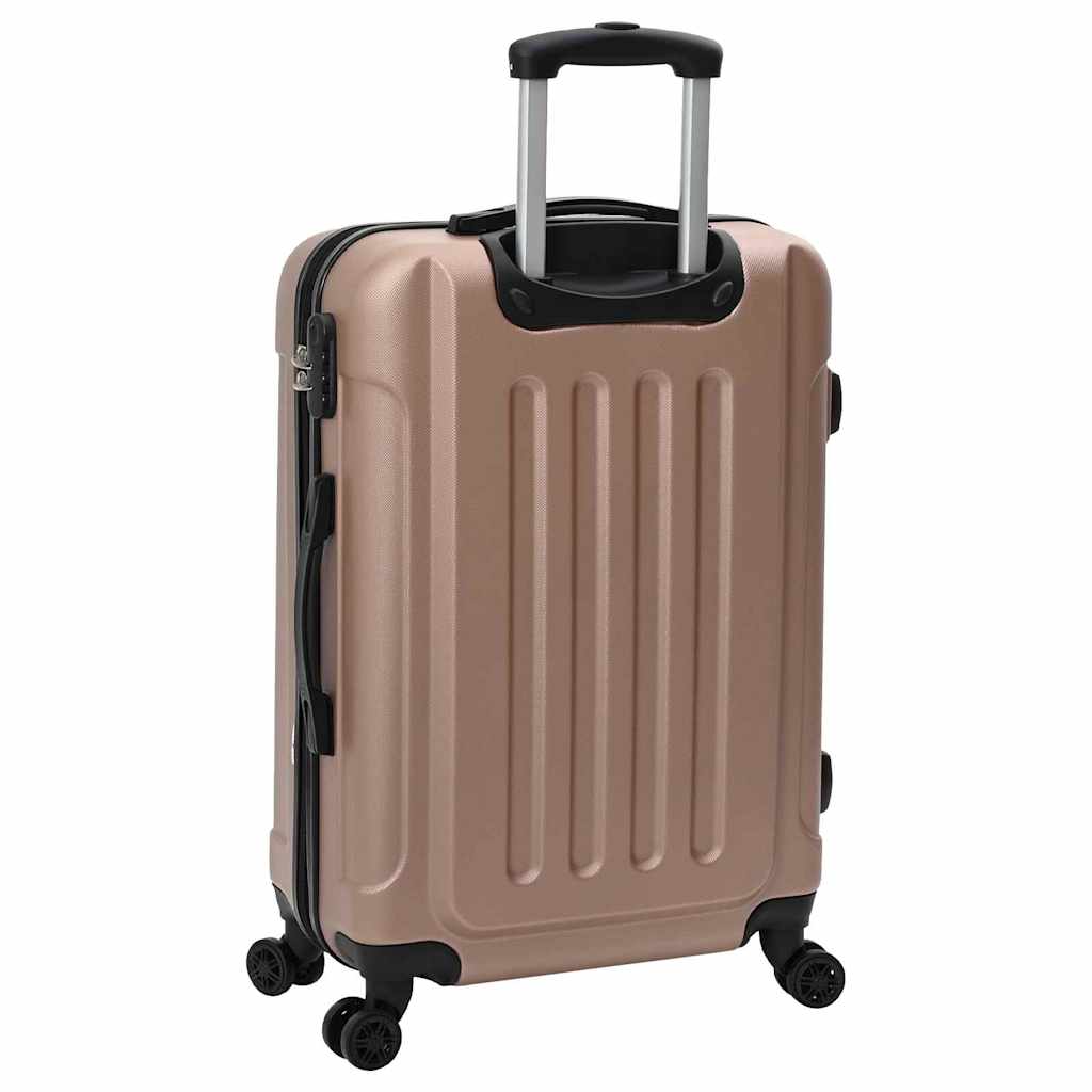 vidaXL Suitcase Set 3 pcs Rose gold 50 x 31 x 78 cm ABS Plastic, Steel