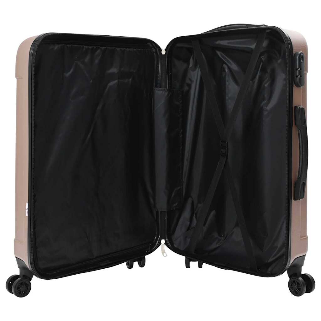 vidaXL Suitcase Set 3 pcs Rose gold 50 x 31 x 78 cm ABS Plastic, Steel