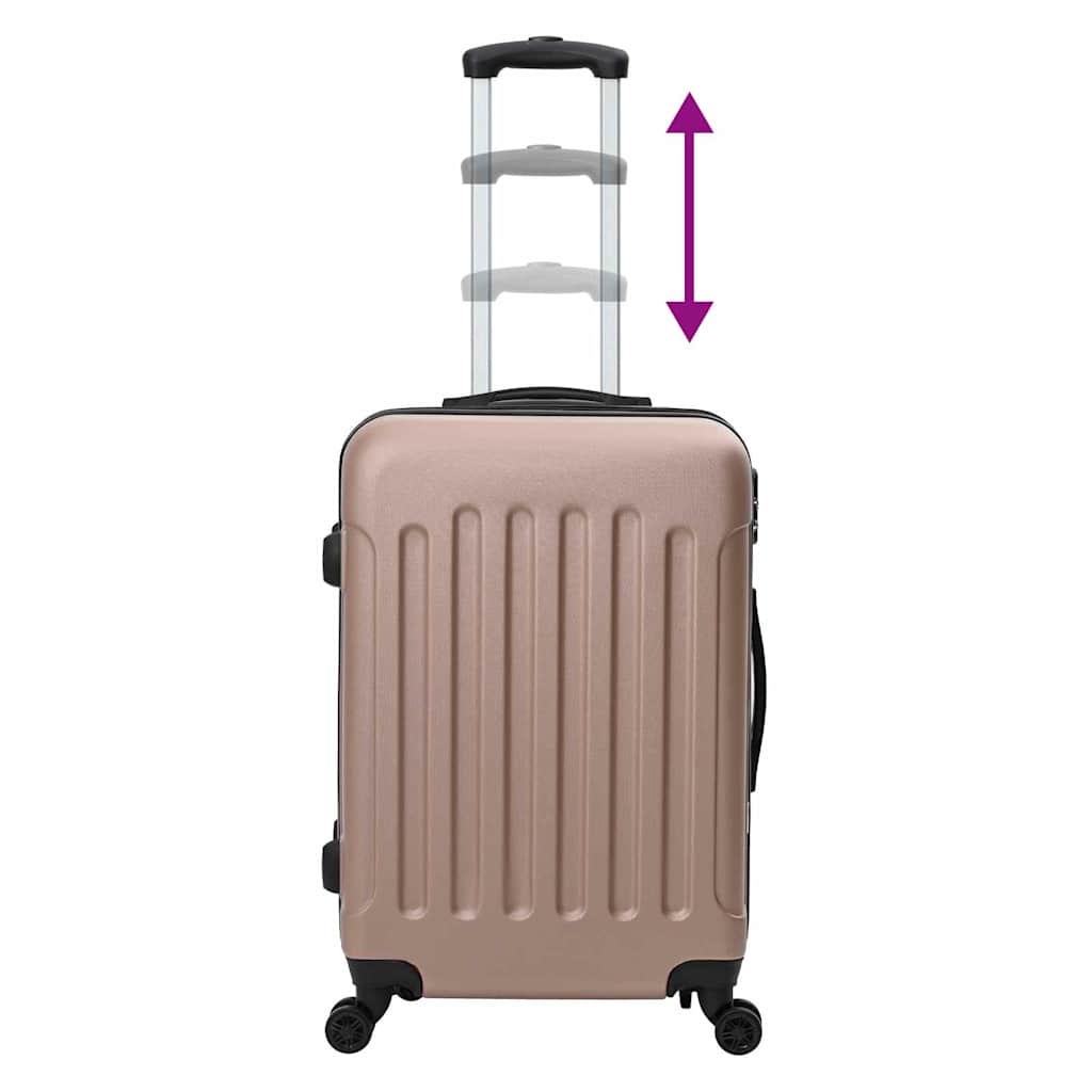 vidaXL Suitcase Set 3 pcs Rose gold 50 x 31 x 78 cm ABS Plastic, Steel