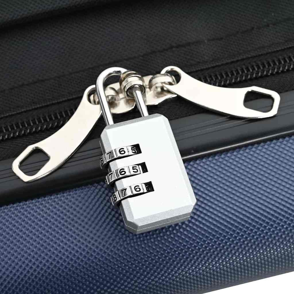 vidaXL Suitcase Folding Dark blue 34 x 23 x 55.5 cm ABS Plastic